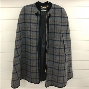 JCrew Wool Plaid Cape